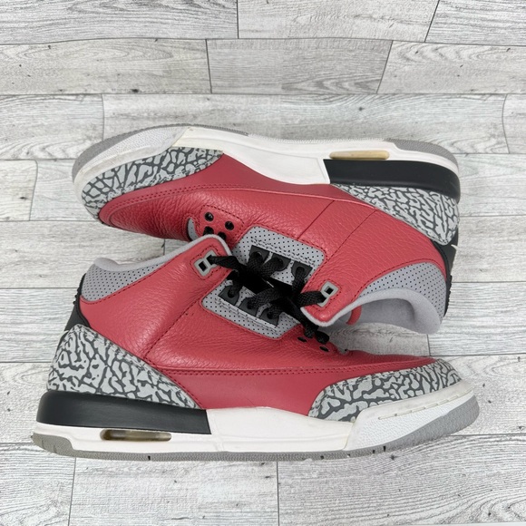 Air Jordan 3 Retro SE GS 'Unite' Fire Red Cement CQ0488-600 Size 7Y/8.5 Womans - Picture 4 of 10